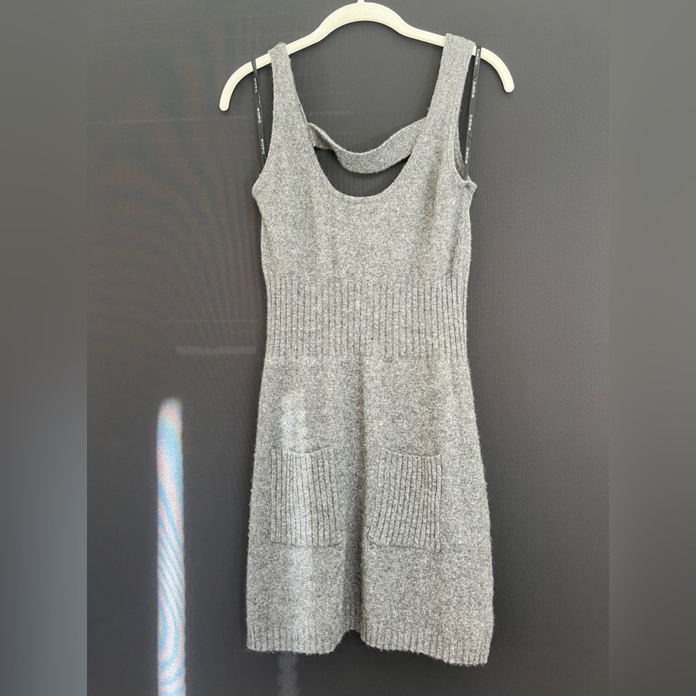 Bebe Grey Sweater Dress in Small